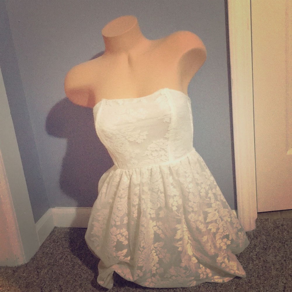 Wet Seal Strapless Lace Dress